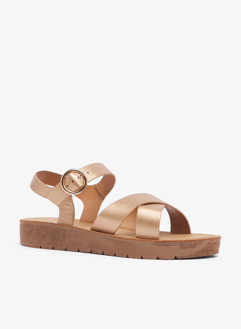 Savannah Collection Low Wedged Flatform Sandal