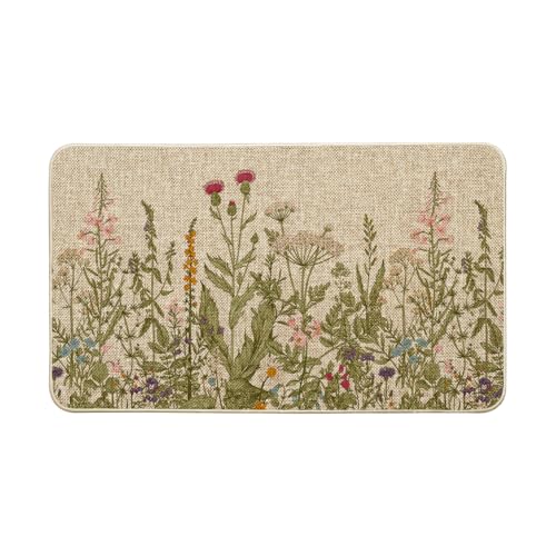 Artoid Mode Wildflower Spring Floral Doormat Flowers Summer Home Decor LowProfile Switch Rug Door Mat Floor Mat for Indoor Outdoor 17x29 Inch - Image 1