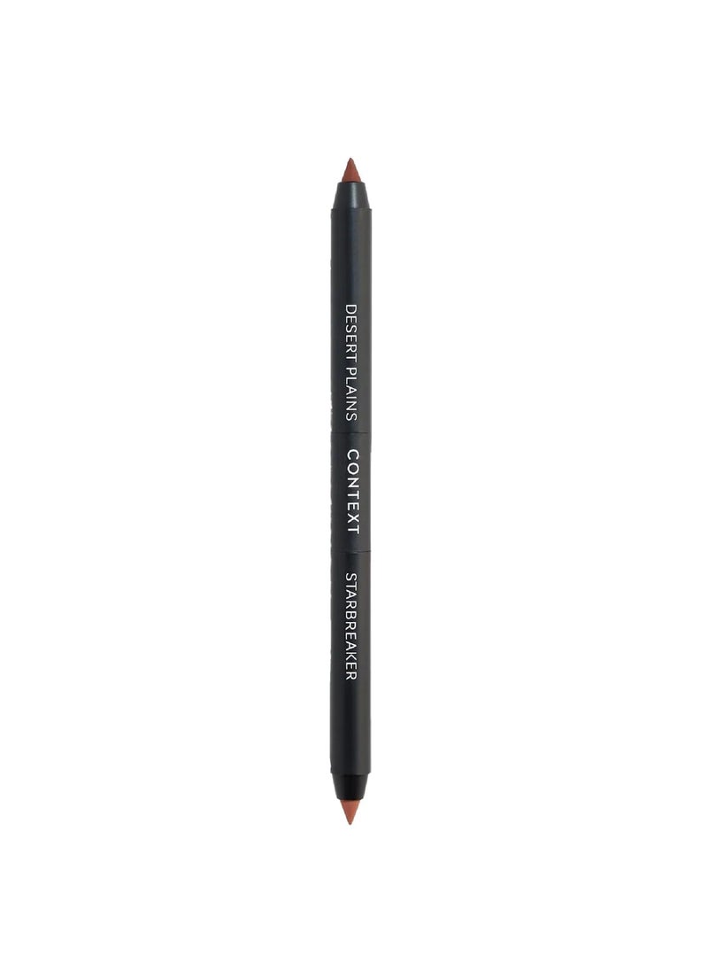 CONTEXT SKIN CONTEXT SKIN Dual Lip Pencil for Precision Lip Liner Application  Creamy Formula for Gorgeous Lips  Blendable DualEnded Design in Desert Plains  Starbreaker  CrueltyFree Makeup  2 x 05g 