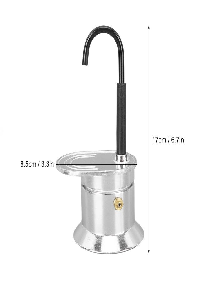 HAOHIZE Single Tube Pot,1 Cup 50ML Stovetop Espresso Pots Aluminum Alloy Spout Stovetop Italian Coffee Maker for Outdoor Parties Travel 8.5x17cm/3.3x6.7in - Image 2