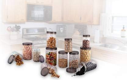 Filox Kitchen Storage Containers Set AirTight BPAFree Multipurpose Jar Set Grocery Kitchen Container Set 12 - Image 4