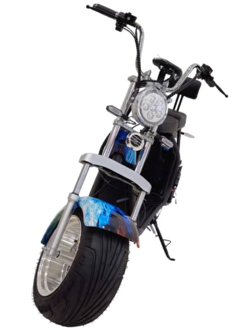 Winner Sky - City Coco Electric Scooter with Motor 3000W and Bluetooth Speaker Unleash Thrilling Speeds upto 50 Km/h on Urban Roads Flame Battery 60W 12Ah - Image 1