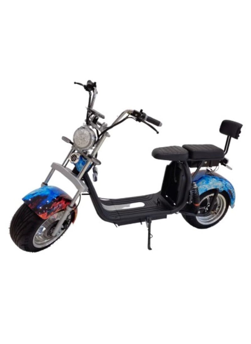 Winner Sky - City Coco Electric Scooter with Motor 3000W and Bluetooth Speaker Unleash Thrilling Speeds upto 50 Km/h on Urban Roads Flame Battery 60W 12Ah - Image 1