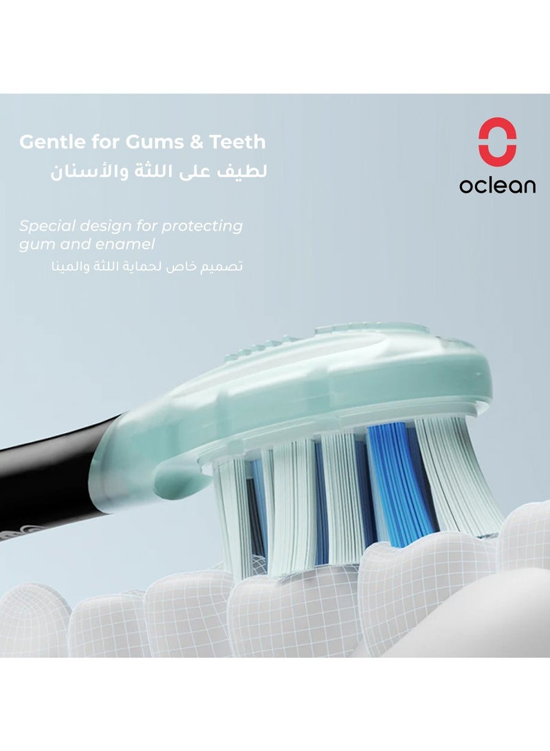 Oclean Brush Head — Black — Gentle Protective Clean - Ultra Gum Care Ug02 Extra - Soft High Density - 2 - Pack - Image 3
