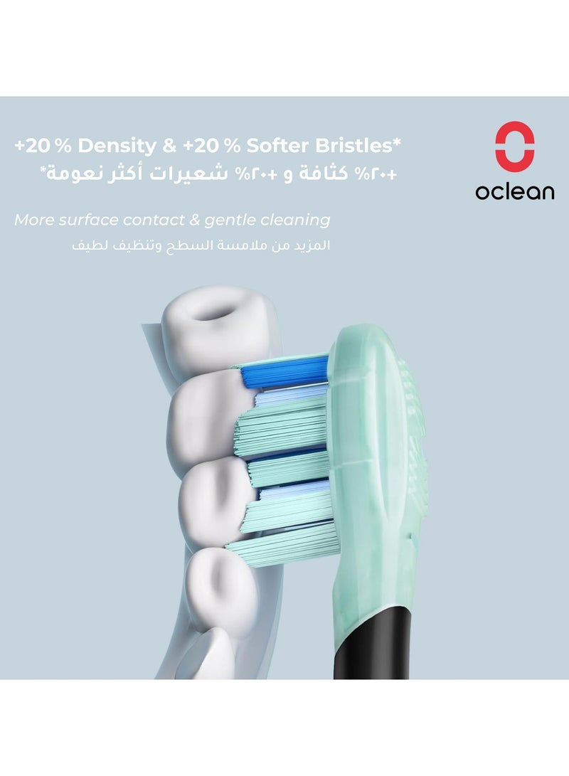 Oclean Brush Head — Black — Gentle Protective Clean - Ultra Gum Care Ug02 Extra - Soft High Density - 2 - Pack - Image 4
