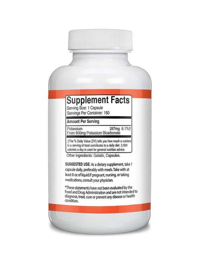 Unpretentious Potassium Bicarbonate (150 Caps), Dietary Supplement, No Fillers, Lab Verified - Image 2