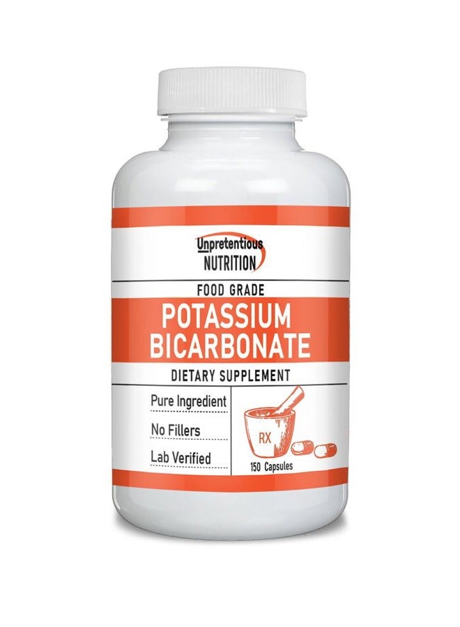 Unpretentious Potassium Bicarbonate (150 Caps), Dietary Supplement, No Fillers, Lab Verified - Image 1