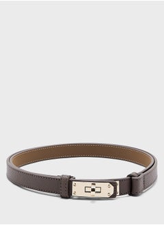 ELLA Statement Buckle Leather Waist Belt  - Image 1