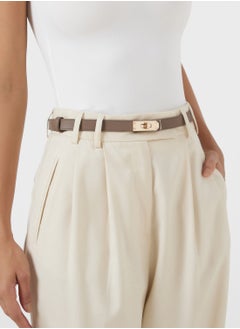 ELLA Statement Buckle Leather Waist Belt  - Image 3