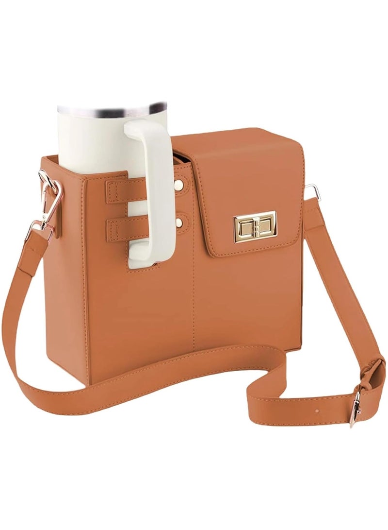 AROAQ Stanley Cup Purse Water Bottle Bag Stanley Purse Cup Holder Bag with Strap Crossbody Bag for Stanley Cup Portable Water Bottle Purse - Image 1