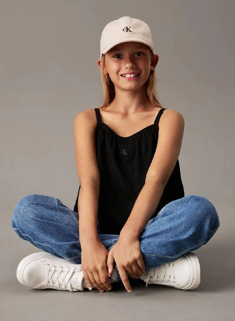 Calvin Klein Jeans  Loose Crinkle Strap Top for Women | Best Price UAE