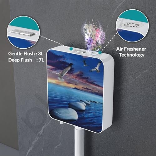 Plantex 3D Printed Flush Tank for Toilet with 7 LTR Water Capacity/Polypropylene Toilet Flush Tank/Dual Flush Cistern - Pack of 1 - Image 5