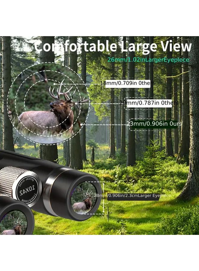 Suncore 10x42 HD Silver Seal Binoculars With Phone Clip For Bird Watching Travel - Image 4