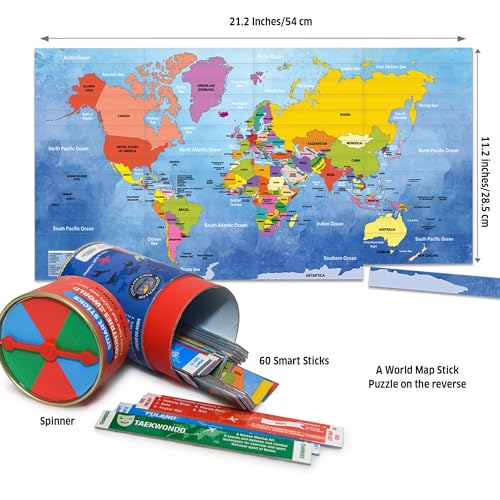 Chalk and Chuckles Smart Sticks Countries of The World Game, Gifts for 8-12 Year Old, Cool Learning Gift Idea for Teenage Boys & Girls - Image 5