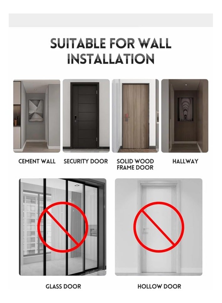 إي وورلد شريط سحب قابل للتعديل مثبت على الحائط مع مقابض مريحة للسحب وتدريبات اللياقة البدنية - تنمية العضلات وتمارين مختلفة لوزن الجسم للمنزل وصالة الألعاب الرياضية الداخلية والخارجية - Image 3