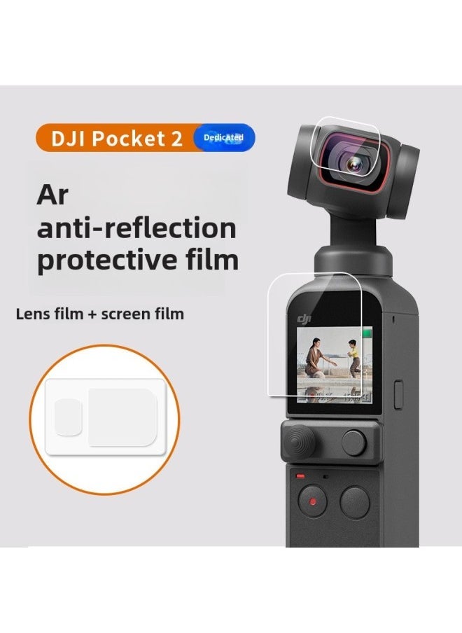 Suitable For Osmo Pocket 3 AR Anti-reflection Low Reflection Film Pocket 2 Motion Camera Explosion-proof Soft Film-Color:Pocket1/2AR Antireflection Low Reflection Film (bare Film) - Image 1