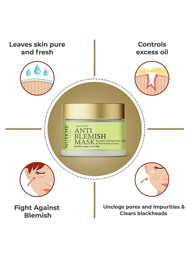 نوسكي باي باراس قناع أيورفيدا مضاد للعيوب للرجال والنساء، 50 جرام، مضاد للعيوب، يزيل الرؤوس السوداء، يتحكم في الزيت الزائد، سبيرولينا، شجرة الشاي، تولسي، توت غوجي، مضادات الأكسدة - Image 3