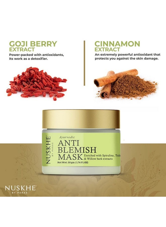 نوسكي باي باراس قناع أيورفيدا مضاد للعيوب للرجال والنساء، 50 جرام، مضاد للعيوب، يزيل الرؤوس السوداء، يتحكم في الزيت الزائد، سبيرولينا، شجرة الشاي، تولسي، توت غوجي، مضادات الأكسدة - Image 4