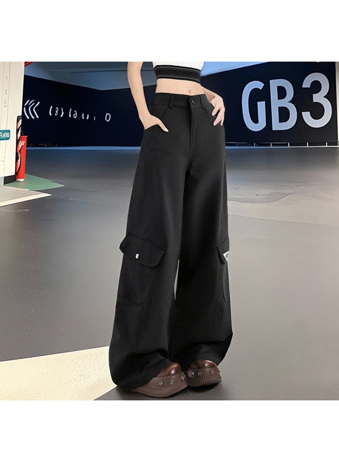 Paul Frank American Retro Work Pants, Slimming And Taller-looking For Women, 26 Years Spring And Autumn, Petite-friendly Loose Wide-leg Pants, Wutong Pants Trend - Image 3