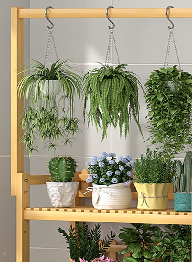KLNAMAEAAN 2 -Tier Flower Pot Holder Rack with Hanging Rod  - Image 2