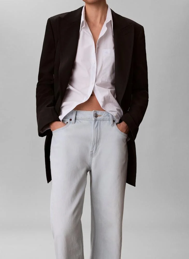 Calvin Klein Jeans  Casual 90S Straight Bleached Light Jeans for Women | Best Price UAE