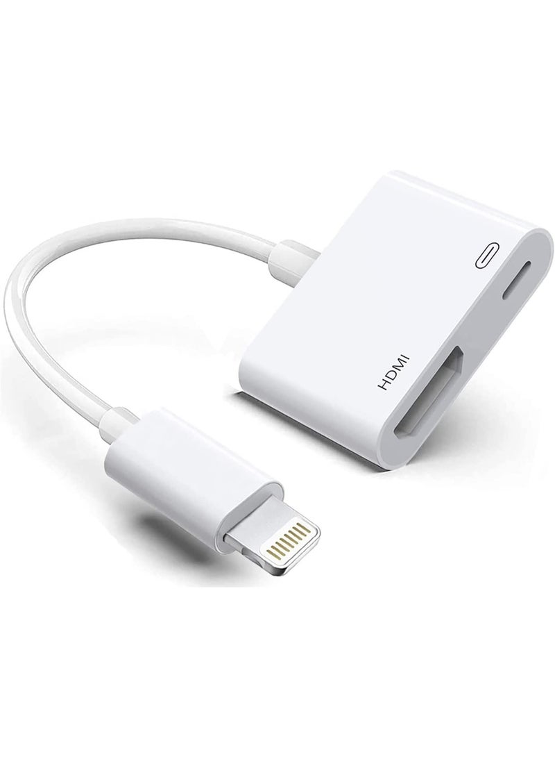 MFi Certified Lightning Digital AV Adapter iPhone HDMI Adapter to TV HDMI Cable Connector 1080P Sync Screen to TV/HDTV/Monitor/Projector Compatible with iPhone iPad - Image 1