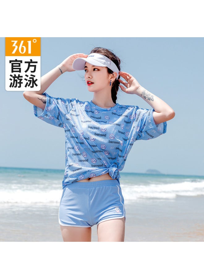 [broken Size 361 Swimsuit Women's Seaside Holiday Hot Spring Belly Covering Split Flat Angle Slim Conservative Swimsuit