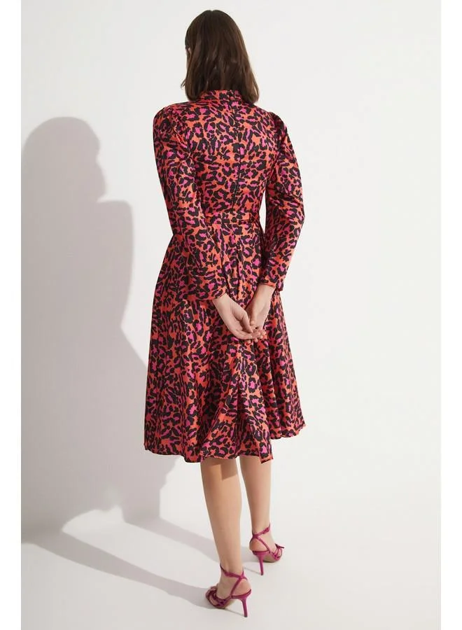 JUNE Printed Midi Dress