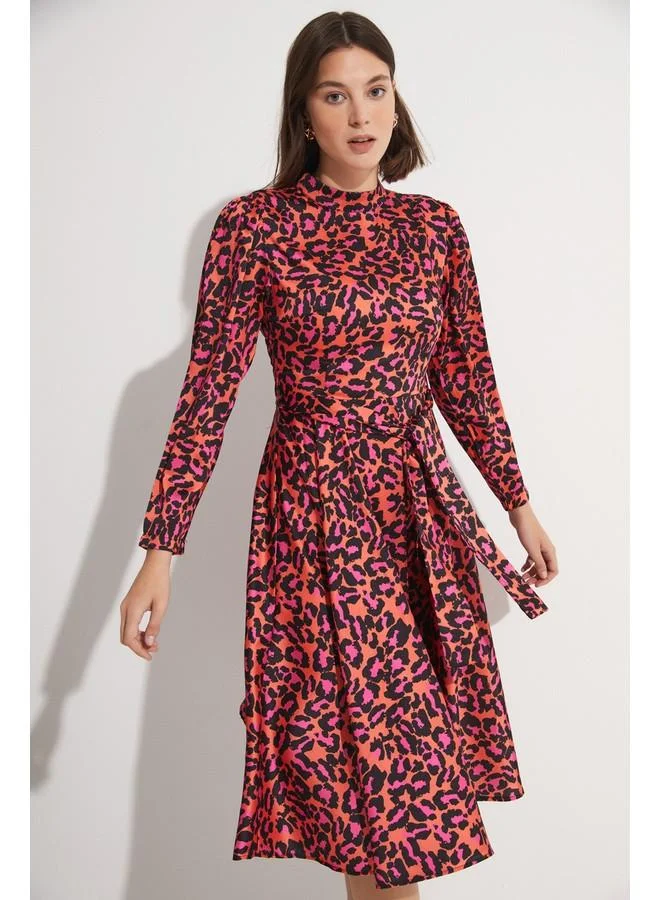 JUNE Printed Midi Dress
