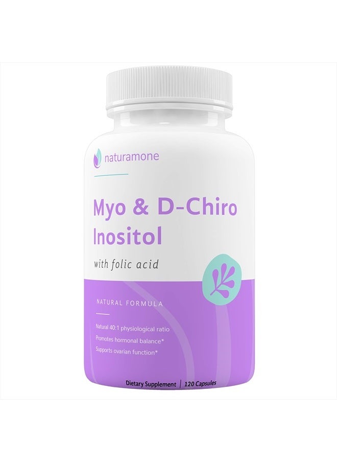 Naturamone - Myo & D-Chiro Inositol, Natural 40:1 Physiological Ratio, 120 Capsules - Image 1