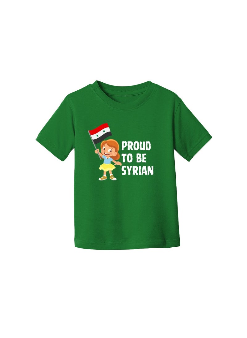 PRINTSHOP4ME Syria Kids Girls T-Shirt–Comfortable And Soft Cotton Round Neck And Short Sleeves Tshirts–Perfect For School And Special Events - Image 3