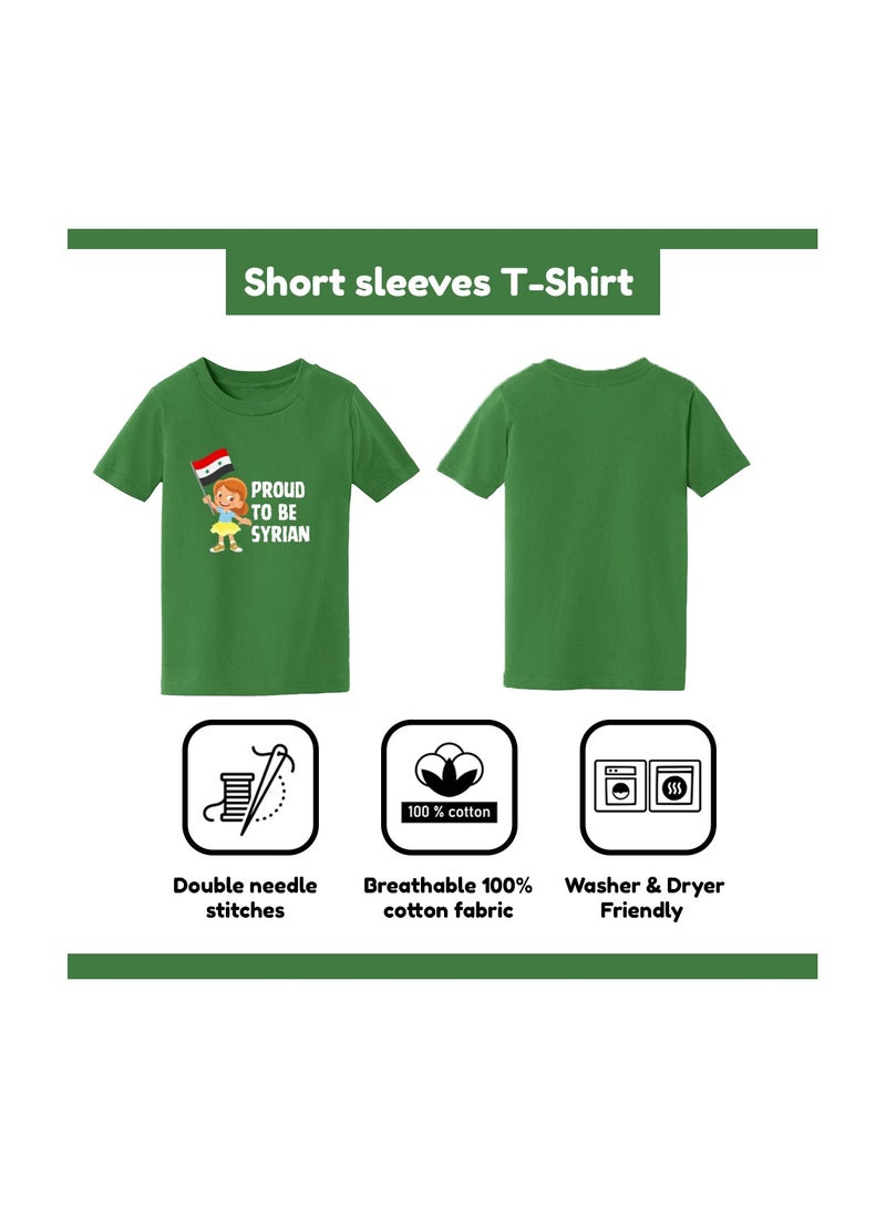PRINTSHOP4ME Syria Kids Girls T-Shirt–Comfortable And Soft Cotton Round Neck And Short Sleeves Tshirts–Perfect For School And Special Events - Image 5