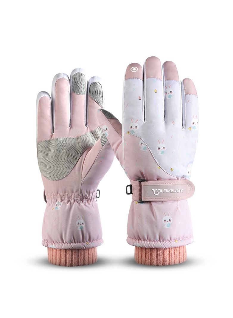 Women's Warm Plush Windproof And Cold Proof Lovely Gloves