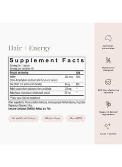 JSHealth Hair Formula - Vitamins For Hair Growth And Energy With Zinc And Iodine - Hair Loss Supplement For Men And Women (60 Capsules)  - Image 5