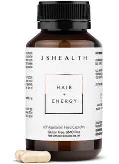 JSHealth Hair Formula - Vitamins For Hair Growth And Energy With Zinc And Iodine - Hair Loss Supplement For Men And Women (60 Capsules)  - Image 1