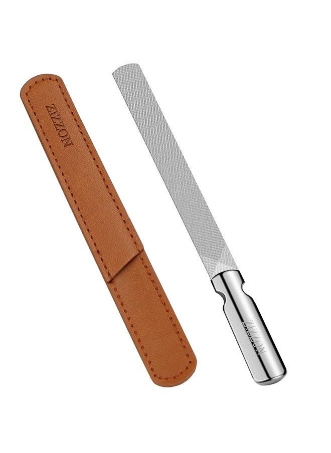 ZIZZON - Professional Stainless Steel Nail Files Double Sided For Women And Men Heavy Duty Reusable Manicure Filer For Natural Nails Great For Home Salon Or Travel Use - Image 1