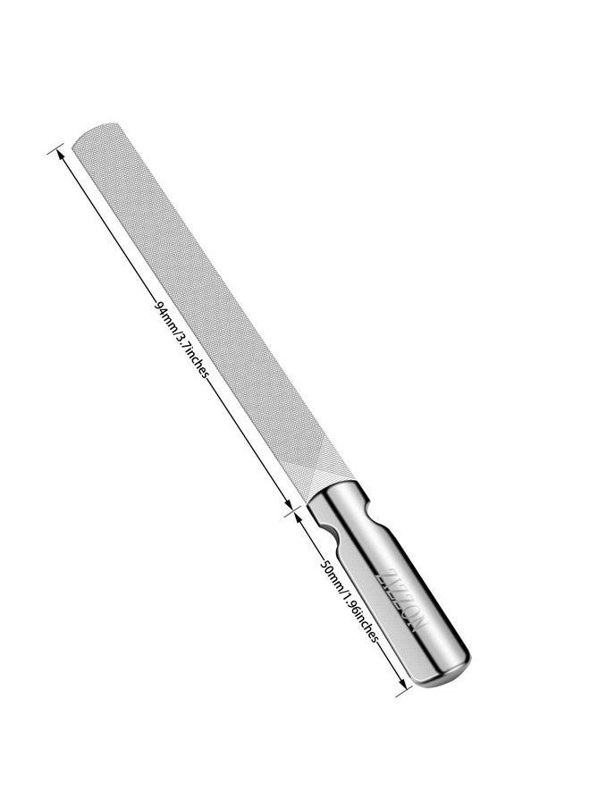 ZIZZON - Professional Stainless Steel Nail Files Double Sided For Women And Men Heavy Duty Reusable Manicure Filer For Natural Nails Great For Home Salon Or Travel Use - Image 1
