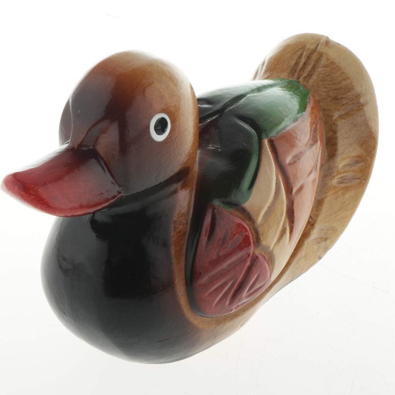 FRECI 2pcs Duck Ornament Wooden Ducks Statues Hand Carved Figures Wedding Gifts - Mandarin Duck - Image 2
