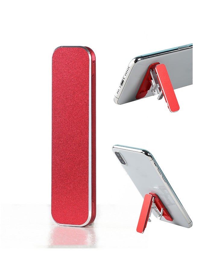 حامل حامل الهاتف المحمول والكمبيوتر اللوحي-تصميم جديد، حامل/حامل خلفي للهاتف المحمول، حامل معدني قابل للطي/حامل صغير غير مرئي رفيع للغاية، حامل/حامل الهاتف المحمول والكمبيوتر اللوحي-أحمر - Image 1