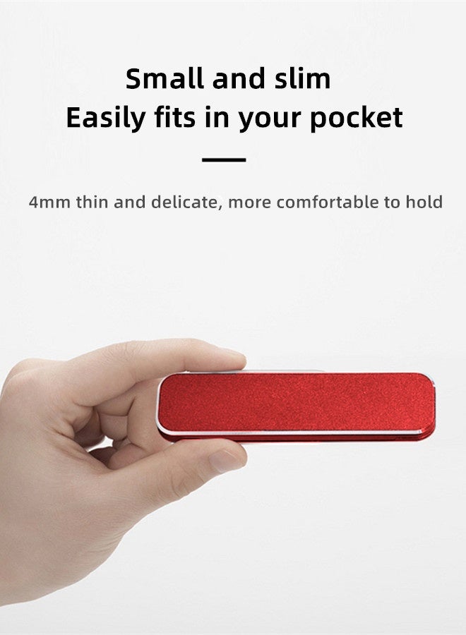 حامل حامل الهاتف المحمول والكمبيوتر اللوحي-تصميم جديد، حامل/حامل خلفي للهاتف المحمول، حامل معدني قابل للطي/حامل صغير غير مرئي رفيع للغاية، حامل/حامل الهاتف المحمول والكمبيوتر اللوحي-أحمر - Image 2