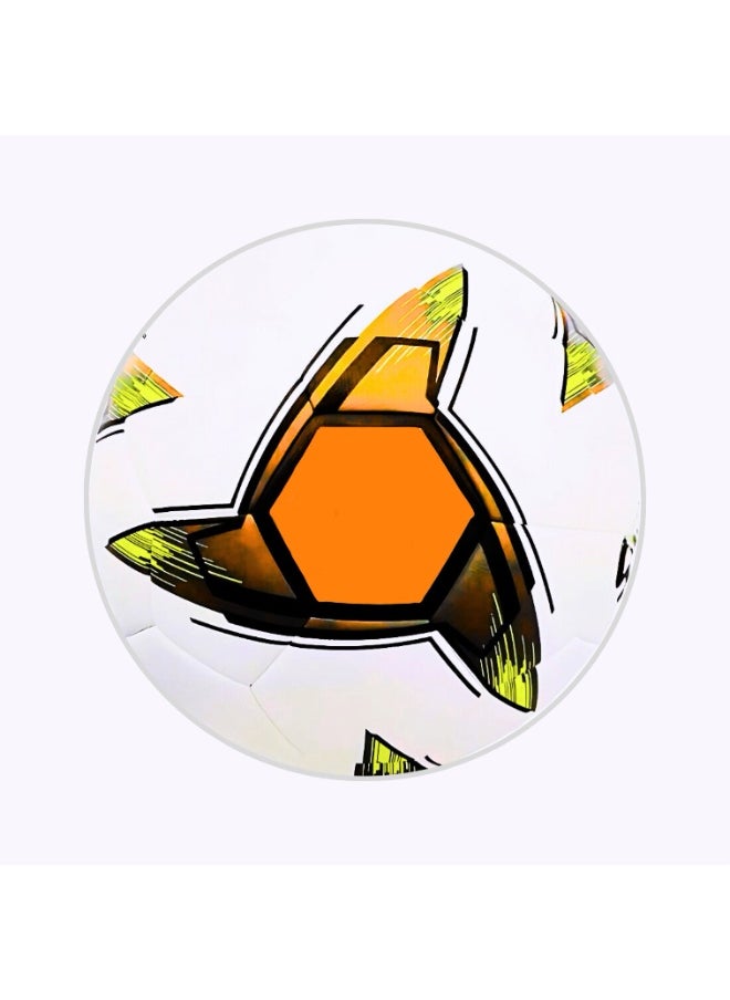 VIO Kids Training Soccer Ball Official Ball Size 5 Durable Machine Stitched Synthetic Football with Reinforced Bladder for All Ages Ideal for Team Games Group Solo Play Training Match Practise Football Matches Competition Suitable for Grass Turf Indoor Surfaces Indoor Outdoor Beginner Professional Gifts for Birthday Boys Girls  - Image 1