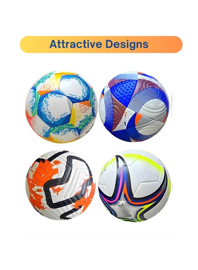 VIO Kids Training Soccer Ball Official Ball Size 5 Durable Machine Stitched Synthetic Football with Reinforced Bladder for All Ages Ideal for Team Games Group Solo Play Training Match Practise Football Matches Competition Suitable for Grass Turf Indoor Surfaces Indoor Outdoor Beginner Professional Gifts for Birthday Boys Girls - Image 3