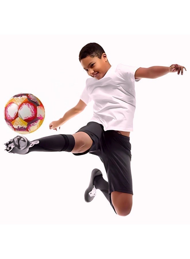 VIO Kids Training Soccer Ball Official Ball Size 5 Durable Machine Stitched Synthetic Football with Reinforced Bladder for All Ages Ideal for Team Games Group Solo Play Training Match Practise Football Matches Competition Suitable for Grass Turf Indoor Surfaces Indoor Outdoor Beginner Professional Gifts for Birthday Boys Girls - Image 2