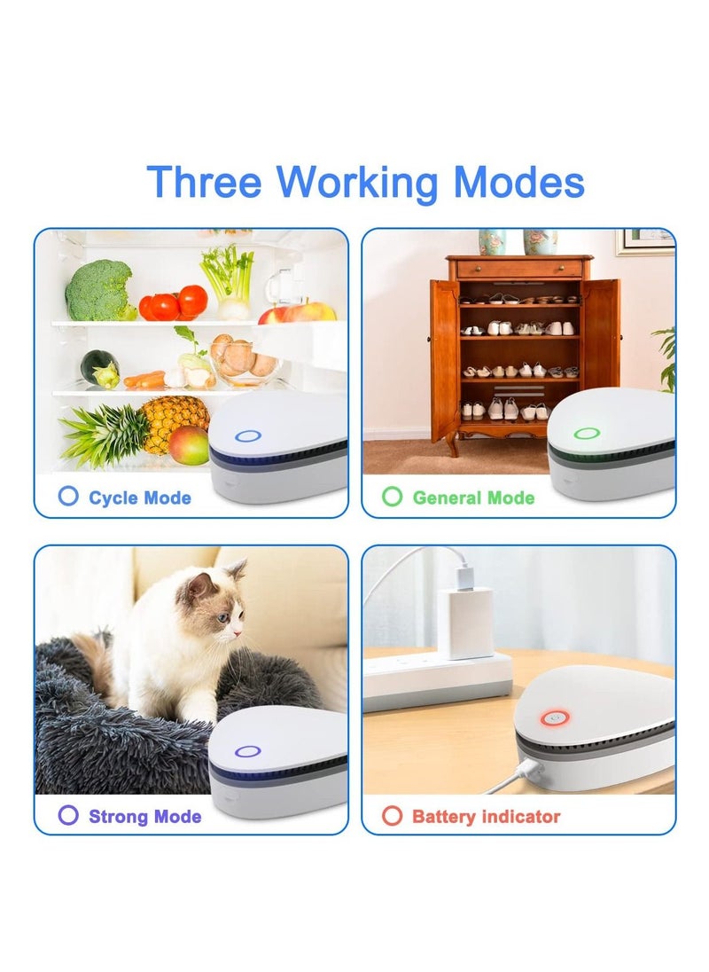 Battery Powered 20mg to hour Mini Ozone Purifier for Home, Car, Refrigerator, Shoe cabinet, Bathroom, Kitchen, Pet Shop