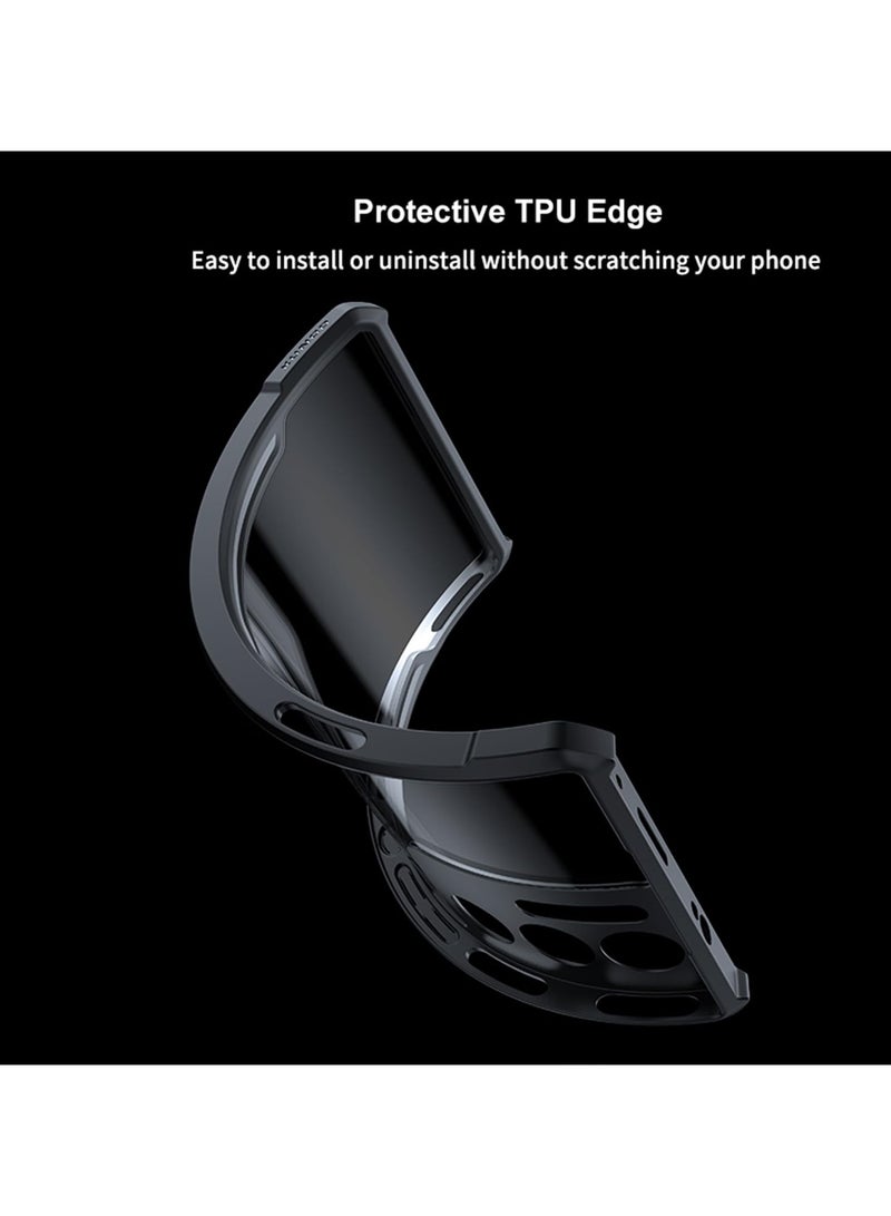 SYOSI Case for ZTE Nubia Red Magic 9 Pro / 9 Pro+, Ultra Thin, Lightweight Cover with Soft TPU Bumper + Acrylic Back, Shockproof Cover for Redmagic 9 Pro, Clear Black - Image 4