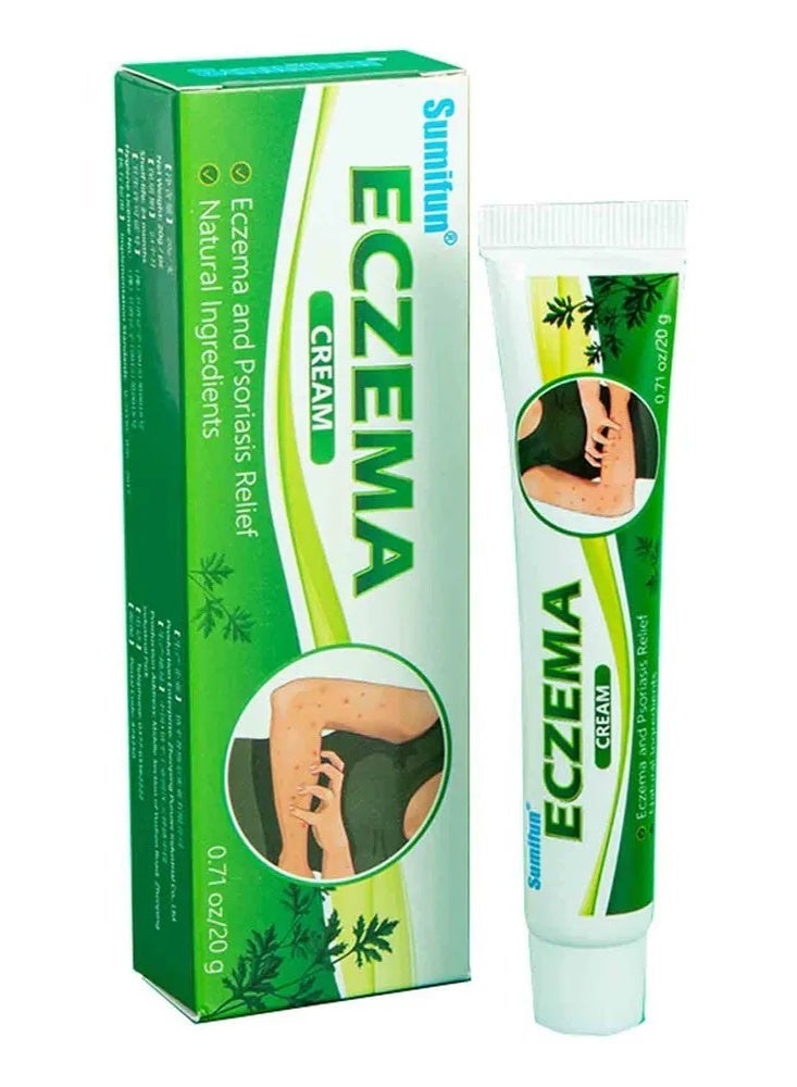 سوميفون كريم الأكزيما 20 غرام - مرهم للعناية بالبشرة الجافة والحكة، وتخفيف آلام القدمين واليدين، وعلاج قدم الرياضيين، وترطيب البشرة وتهدئتها، وعلاج التهاب الجلد والصدفية والأكزيما، والعناية بالبشرة الحساسة - Image 1