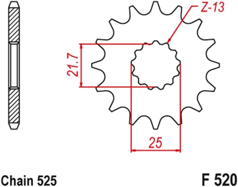 Wivplex 525 Motorcycle Front Sprocket for Suzuki - Image 2