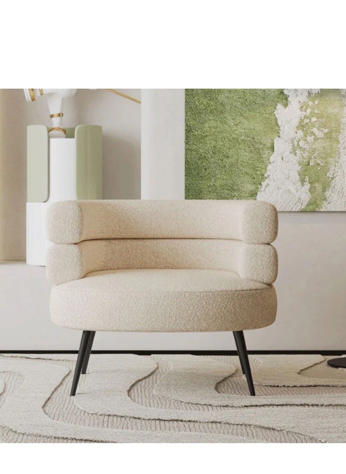 NZONE STORE Elegantly designed bouclé fabric chair || Beige  - Image 2