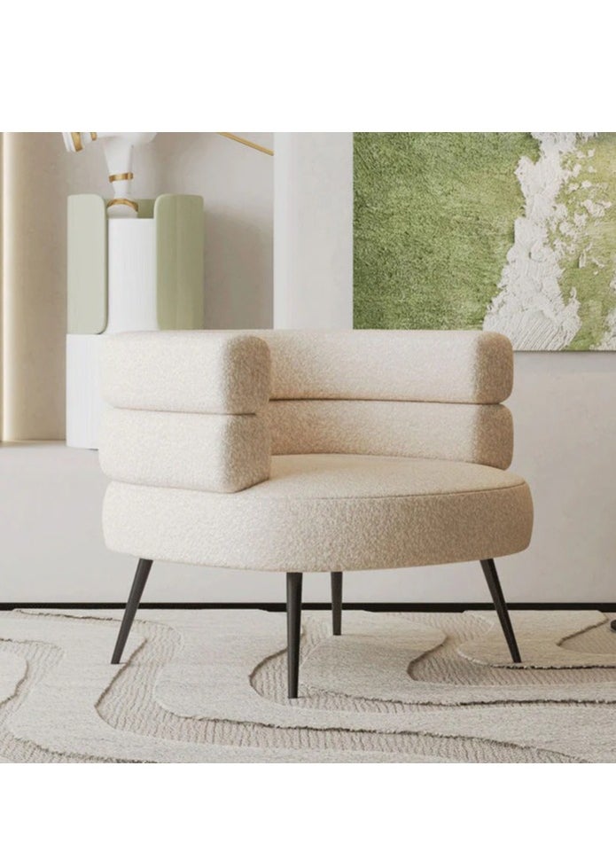 NZONE STORE Elegantly designed bouclé fabric chair || Beige  - Image 3