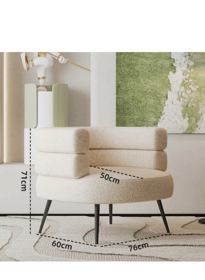 NZONE STORE Elegantly designed bouclé fabric chair || Beige  - Image 5